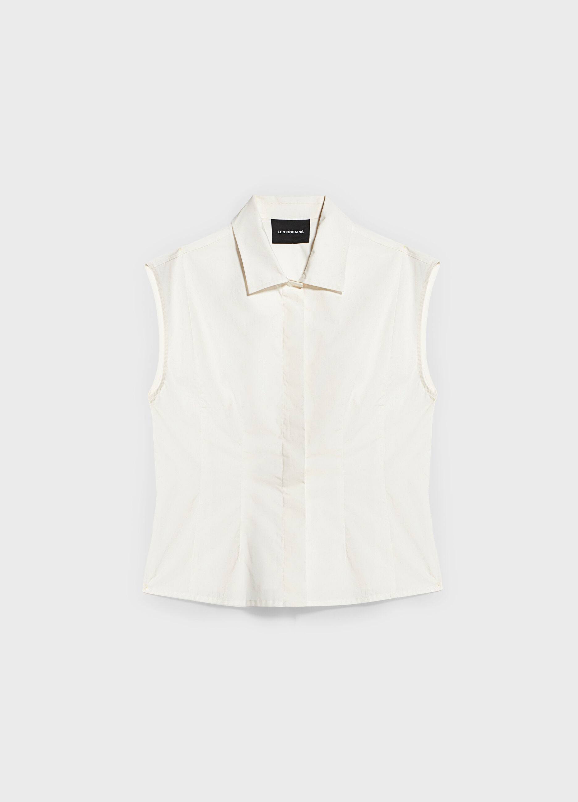 Sleeveless shirt in cotton_4