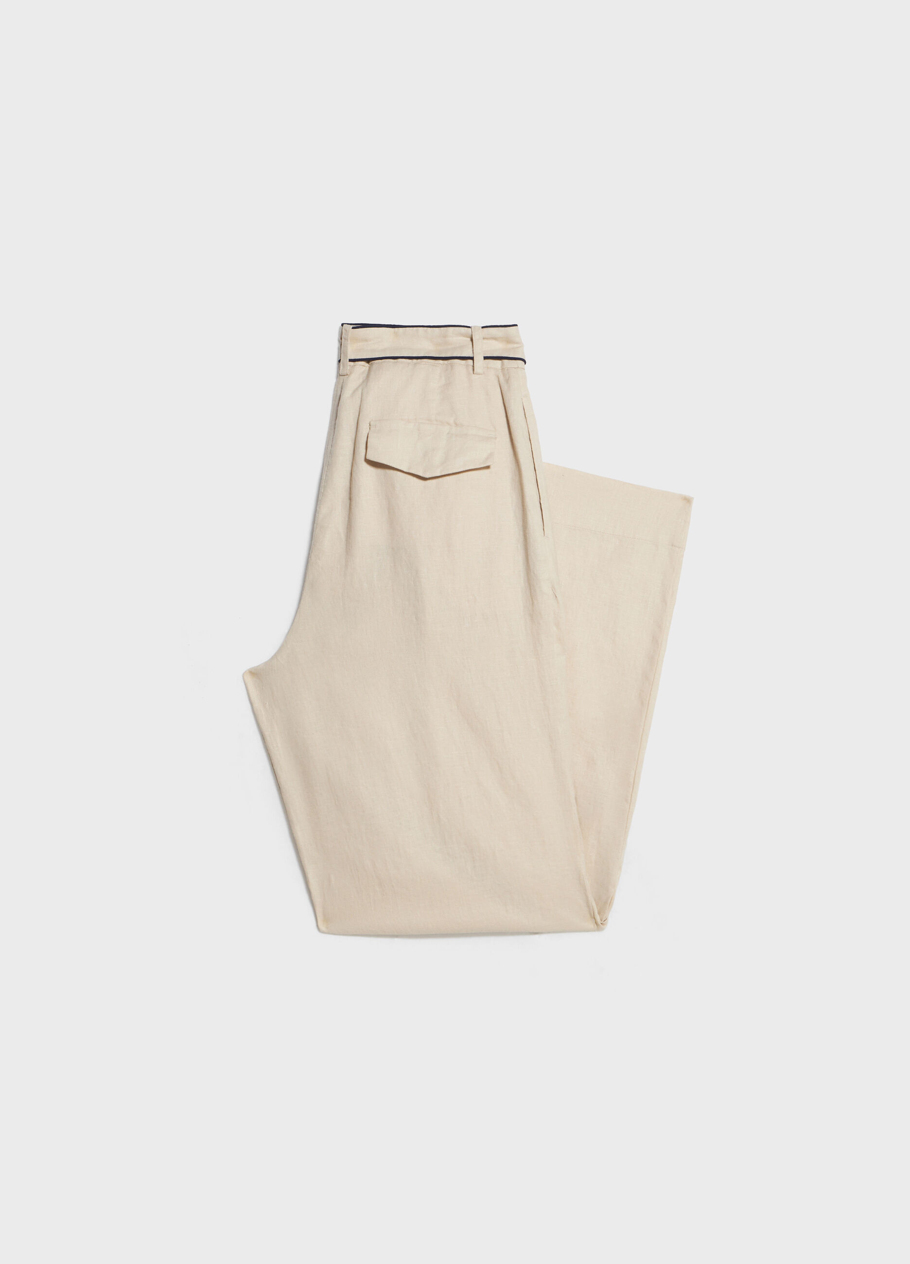 Straight fit trousers in linen_6