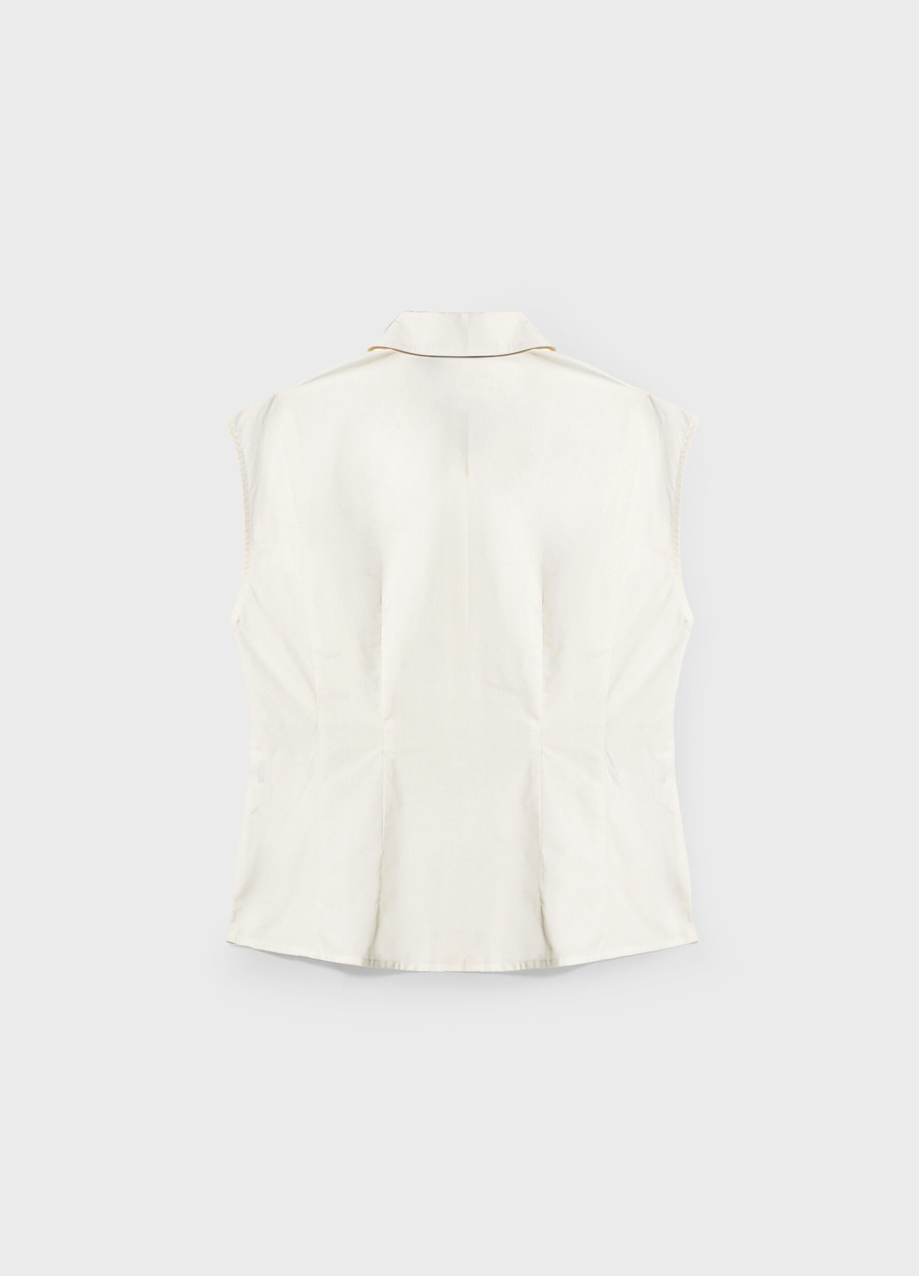 Sleeveless shirt in cotton_5