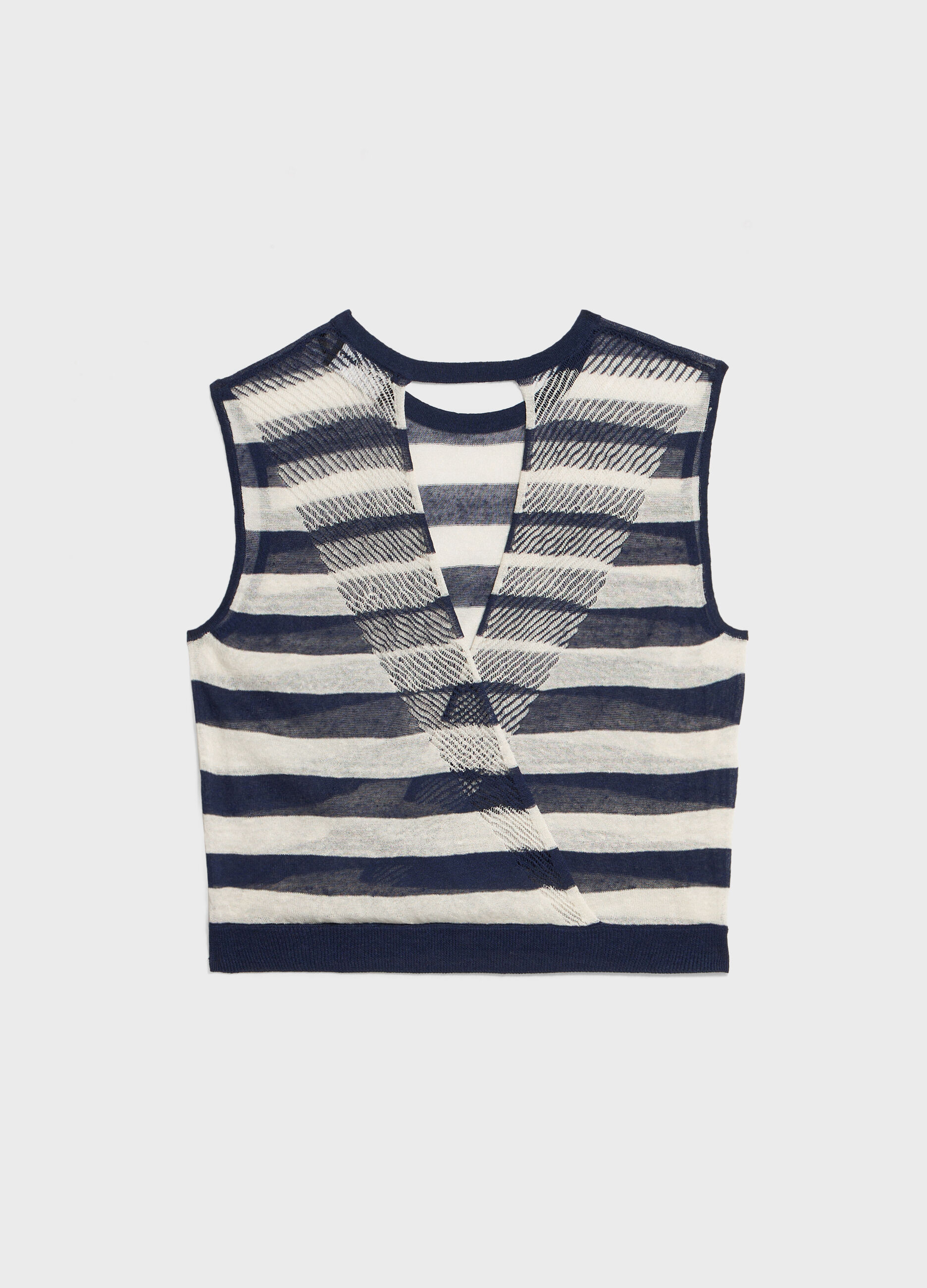 Knitted vest top in linen blend_4
