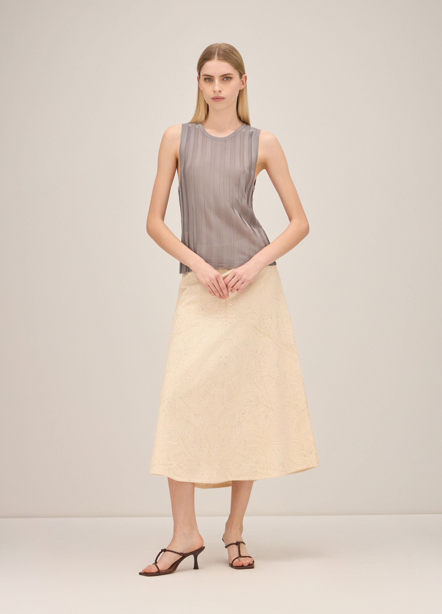 Midi skirt with print_0