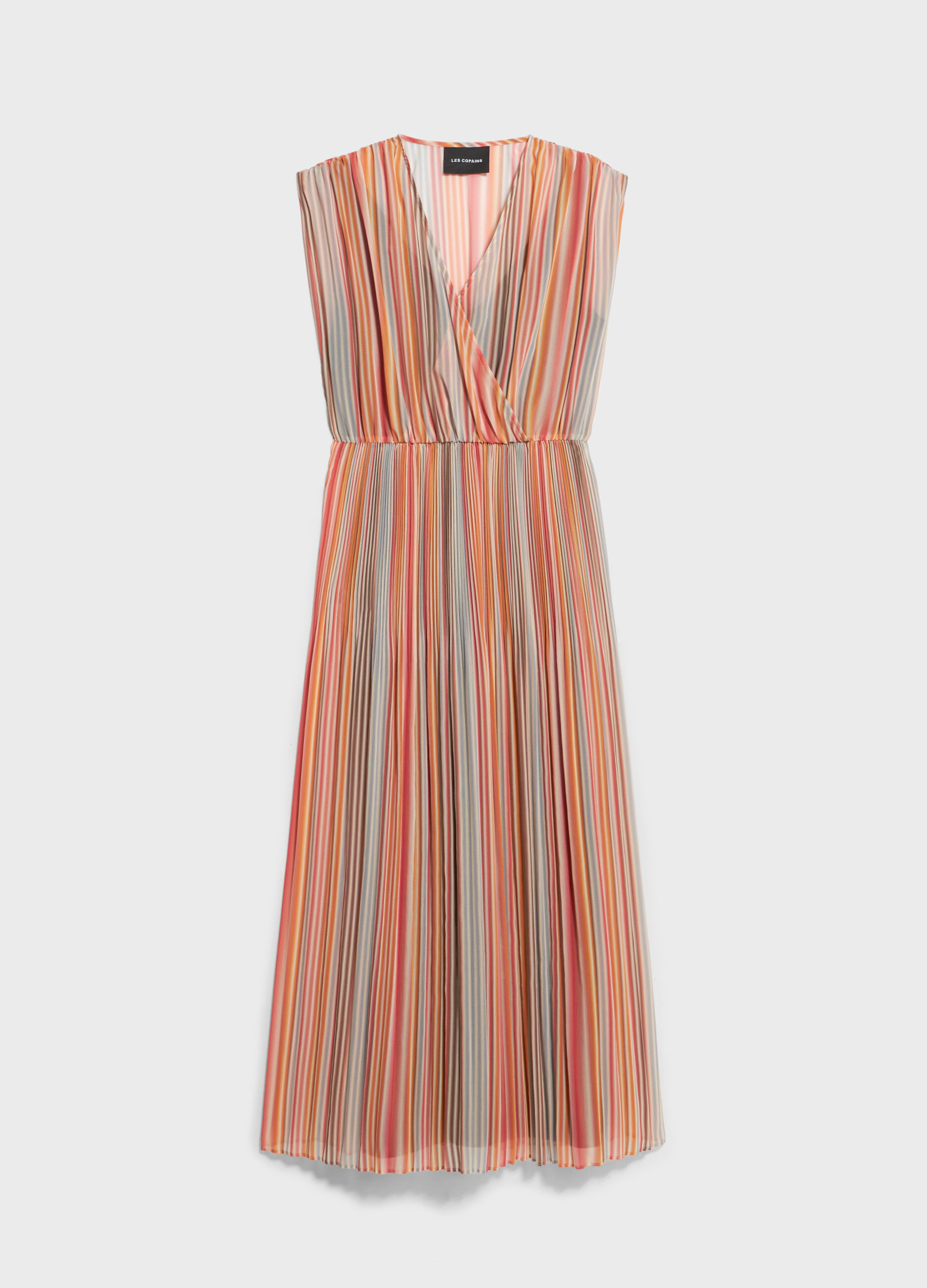 Striped and pleated dress_4