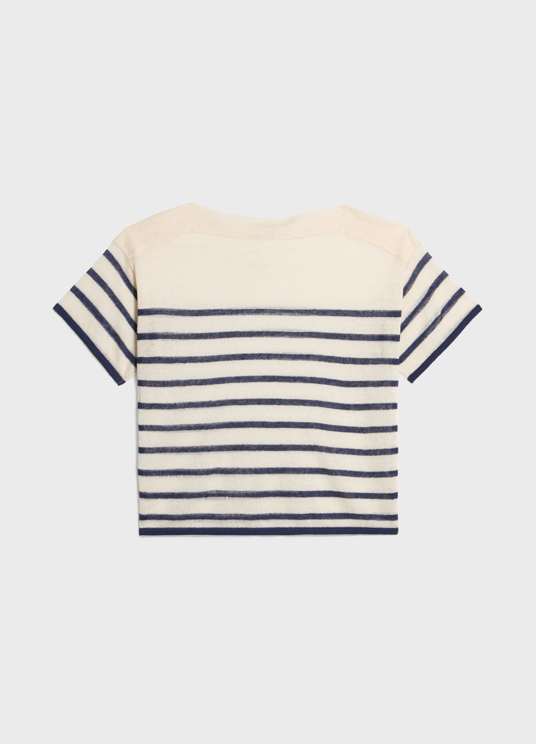 Linen blend striped and knitted top_5